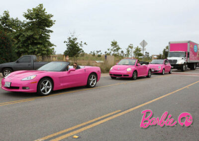 Barbie® doll's Pink Motorcade is Spotted Leaving Malibu